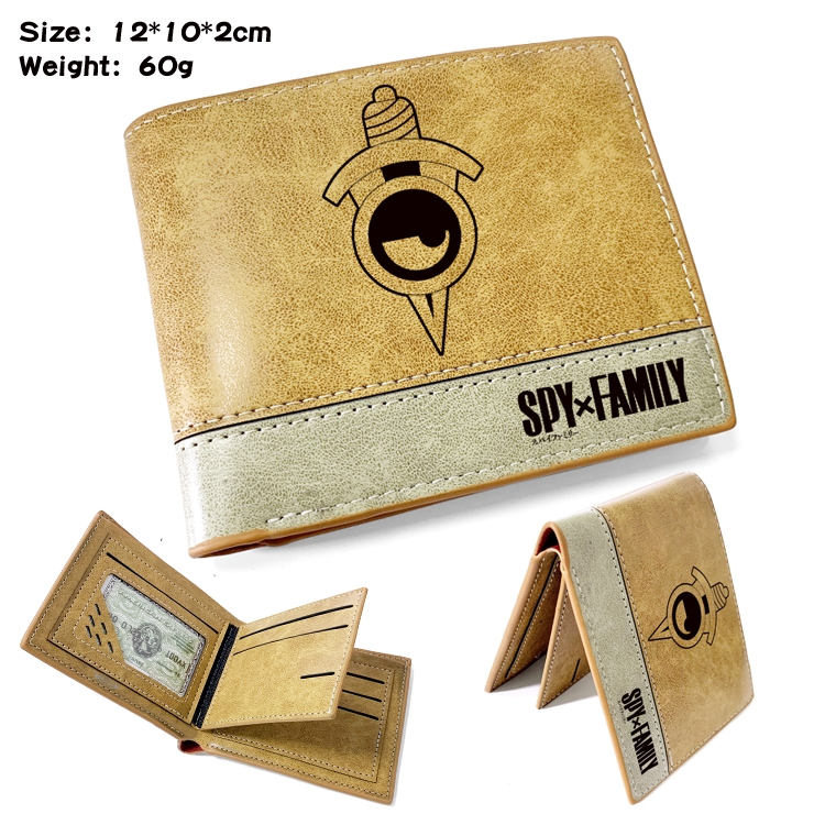 SPY×FAMILY Anime high quality PU two fold embossed wallet 12X10X2CM 60G