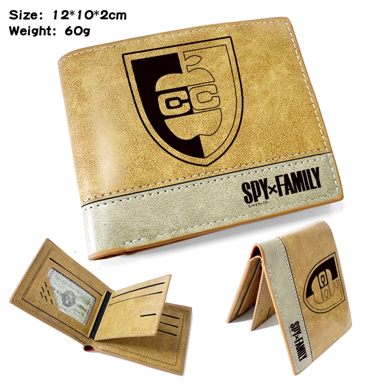 SPY×FAMILY Anime high quality PU two fold embossed wallet 12X10X2CM 60G