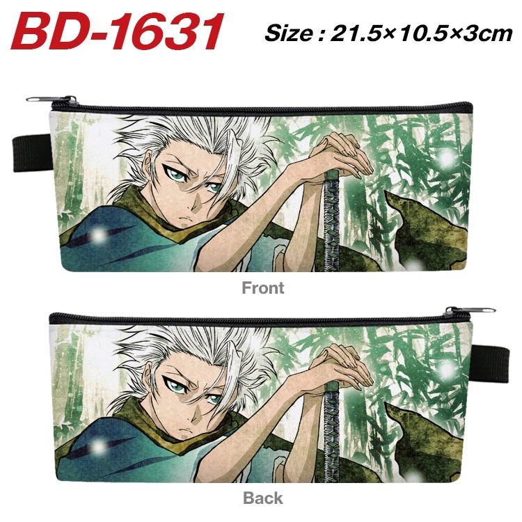Bleach Anime PU Leather Zipper Pencil Case Stationery Box 21.5X10.5X3CM BD-1631A