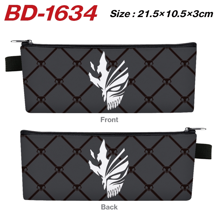 Bleach Anime PU Leather Zipper Pencil Case Stationery Box 21.5X10.5X3CM BD-1634A
