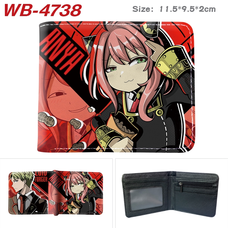 SPY×FAMILY Animation color PU leather half fold wallet 11.5X9X2CM WB-4738A