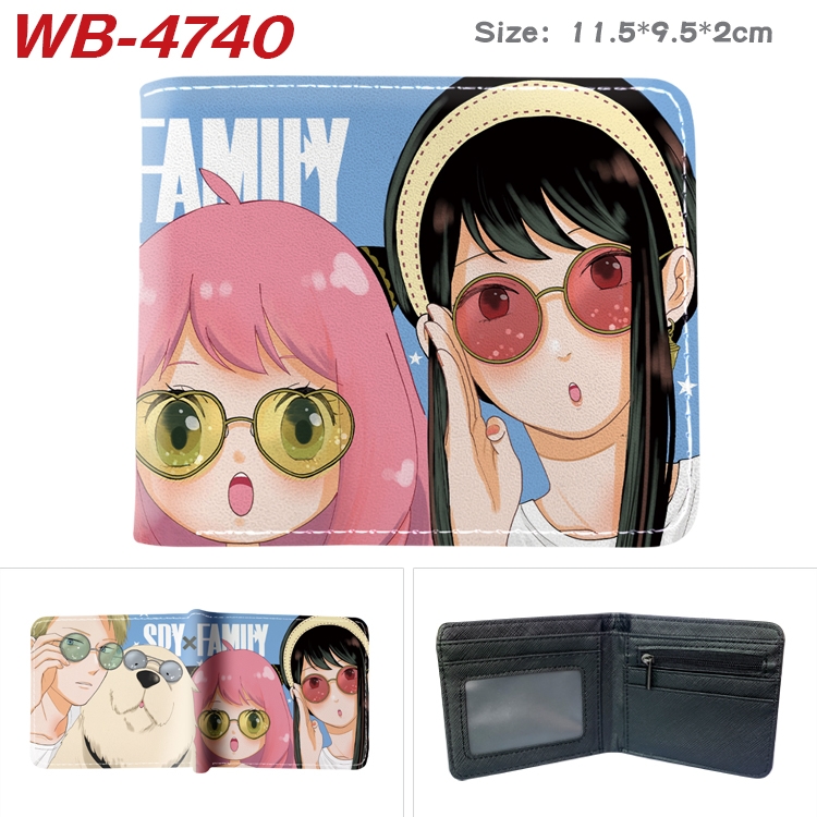 SPY×FAMILY Animation color PU leather half fold wallet 11.5X9X2CM WB-4740A