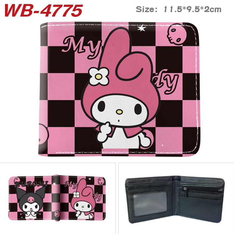 melody color PU leather half fold wallet 11.5X9X2CM WB-4775A