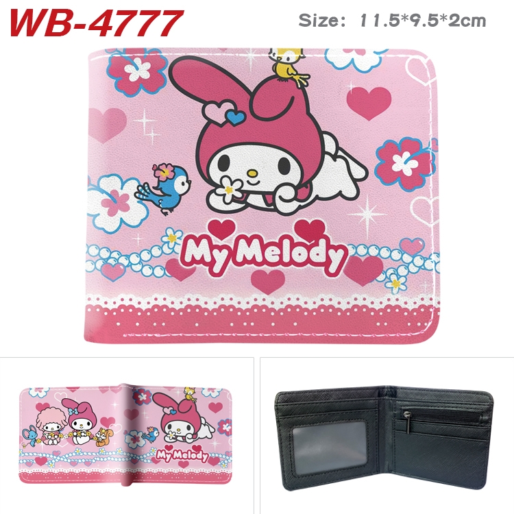 melody color PU leather half fold wallet 11.5X9X2CM  WB-4777A