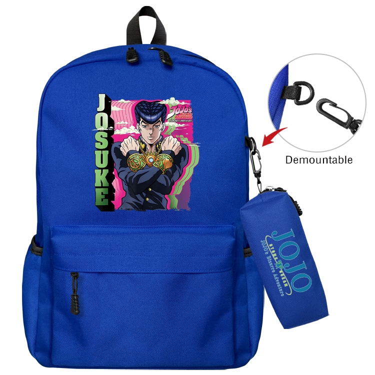 JoJos Bizarre Adventure Animation backpack schoolbag small pen bag set mother and child schoolbag 43X35X12CM