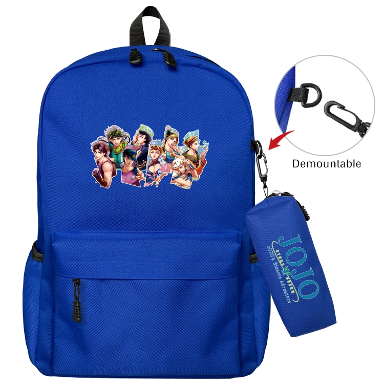 JoJos Bizarre Adventure Animation backpack schoolbag small pen bag set mother and child schoolbag 43X35X12CM
