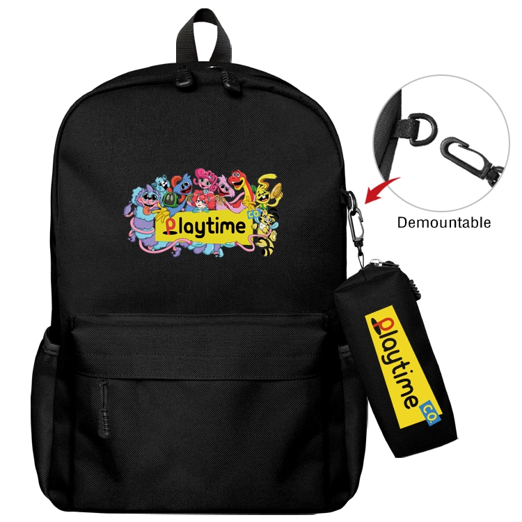 Poppy Playtime Animation backpack schoolbag small pen bag set mother and child schoolbag 43X35X12CM