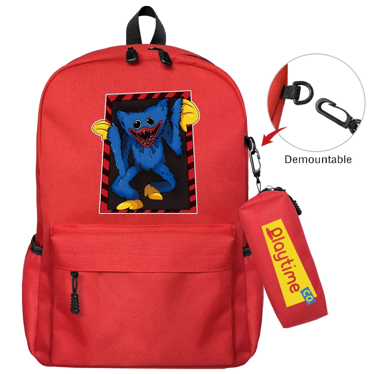 Poppy Playtime Animation backpack schoolbag small pen bag set mother and child schoolbag 43X35X12CM