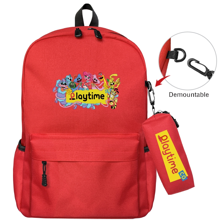 Poppy Playtime Animation backpack schoolbag small pen bag set mother and child schoolbag 43X35X12CM