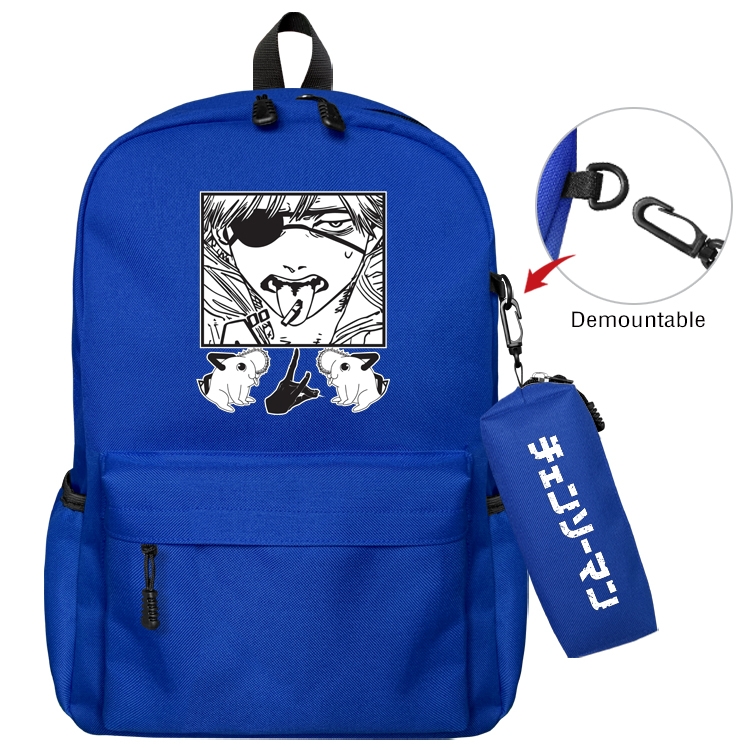 Chainsaw man Animation backpack schoolbag small pen bag set mother and child schoolbag 43X35X12CM