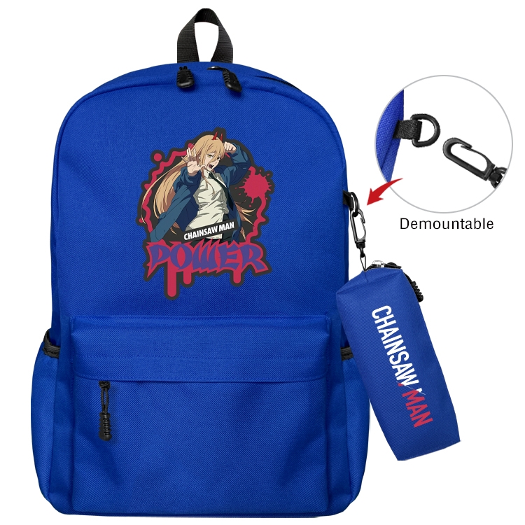 Chainsaw man Animation backpack schoolbag small pen bag set mother and child schoolbag 43X35X12CM