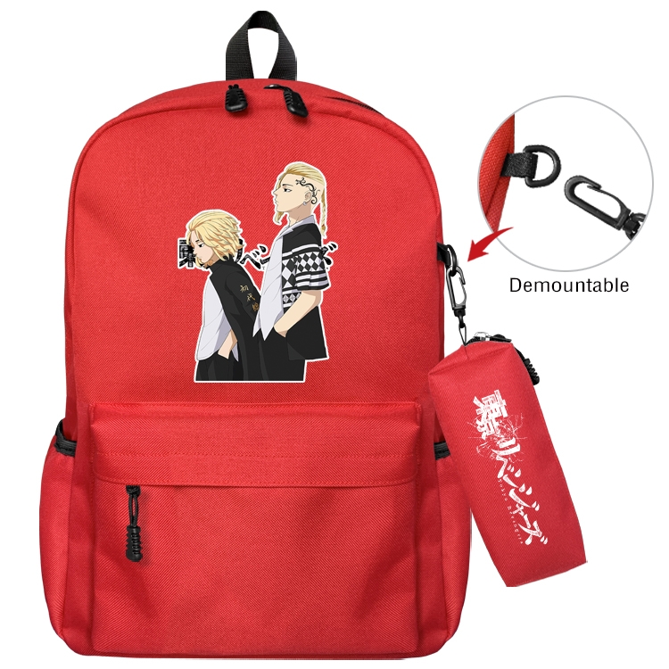 Tokyo Revengers Animation backpack schoolbag small pen bag set mother and child schoolbag 43X35X12CM