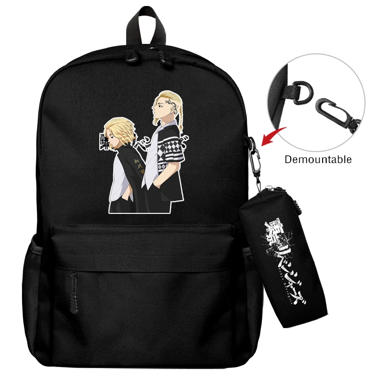 Tokyo Revengers Animation backpack schoolbag small pen bag set mother and child schoolbag 43X35X12CM