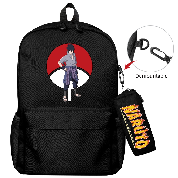 Naruto Animation backpack schoolbag small pen bag set mother and child schoolbag 43X35X12CM