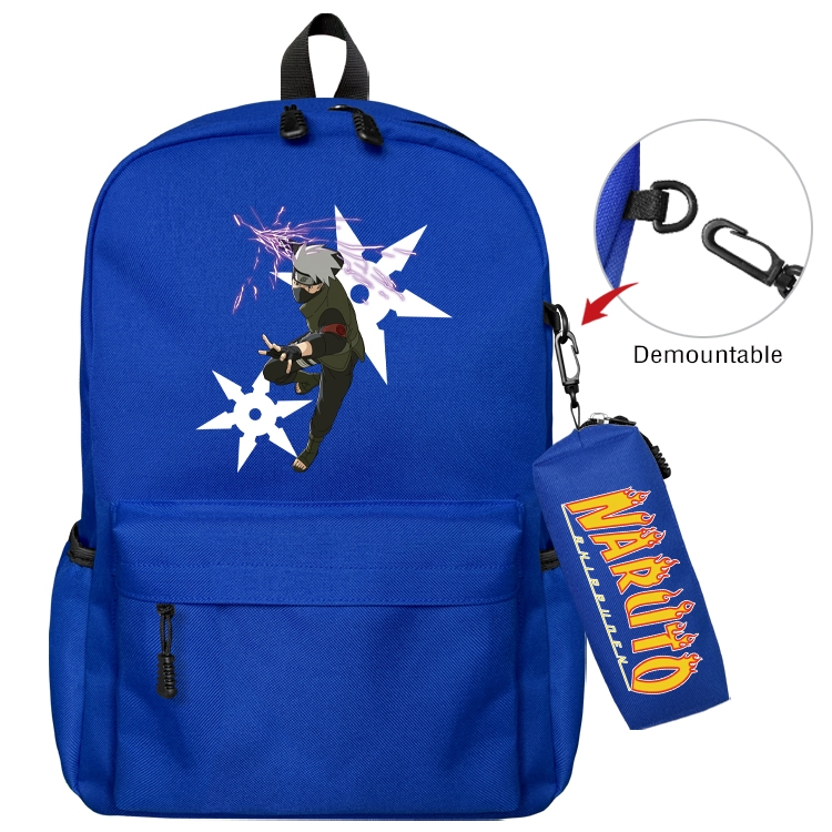 Naruto Animation backpack schoolbag small pen bag set mother and child schoolbag 43X35X12CM