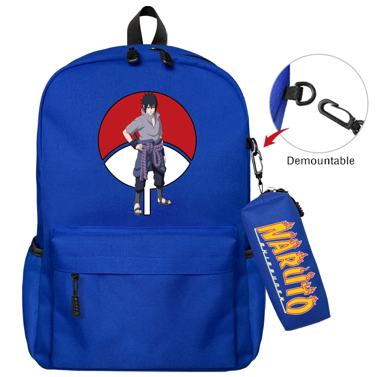 Naruto Animation backpack schoolbag small pen bag set mother and child schoolbag 43X35X12CM