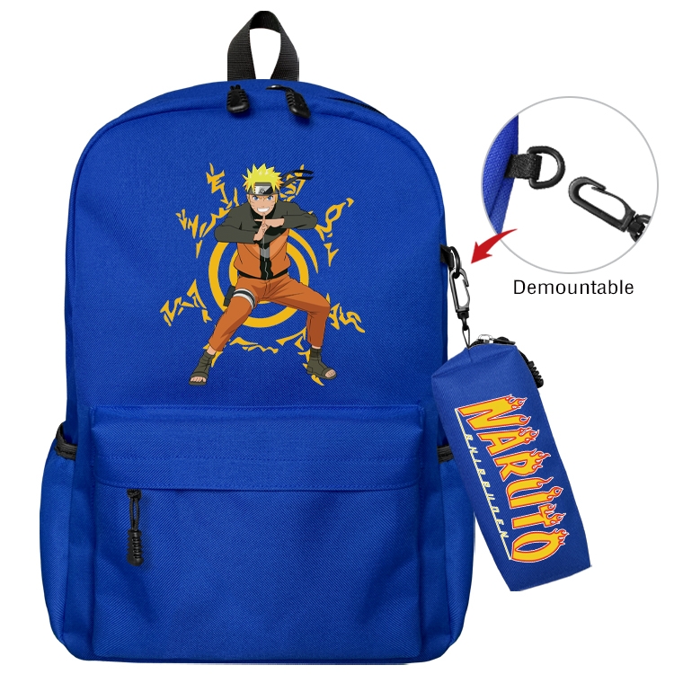 Naruto Animation backpack schoolbag small pen bag set mother and child schoolbag 43X35X12CM