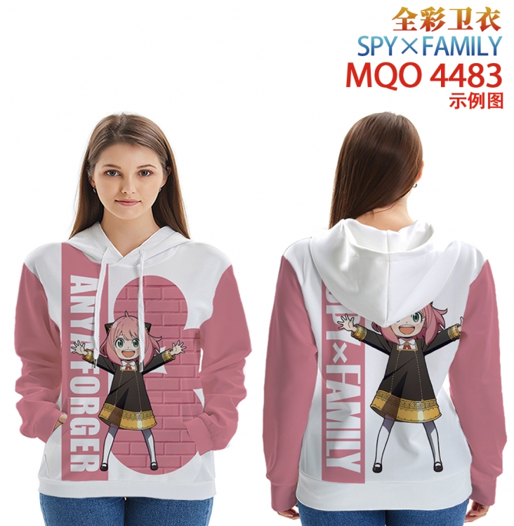 SPY×FAMILY Long Sleeve Hooded Full Color Patch Pocket Sweatshirt from XXS to 4XL MQO-4483