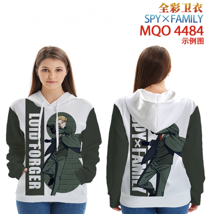 SPY×FAMILY  Long Sleeve Hooded Full Color Patch Pocket Sweatshirt from XXS to 4XL MQO-4484