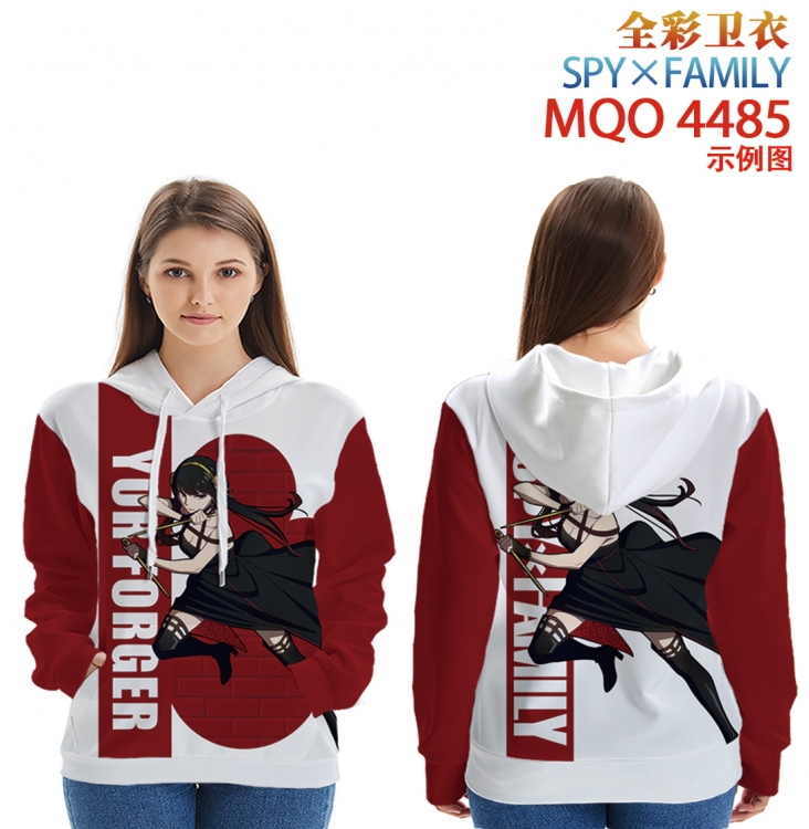 SPY×FAMILY Long Sleeve Hooded Full Color Patch Pocket Sweatshirt from XXS to 4XL MQO-4485