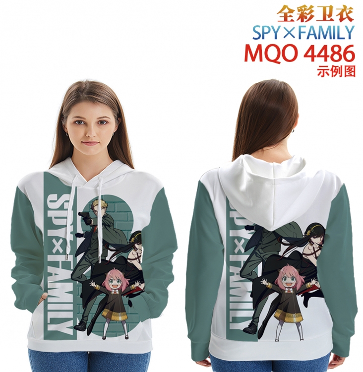 SPY×FAMILY Long Sleeve Hooded Full Color Patch Pocket Sweatshirt from XXS to 4XL MQO-4486