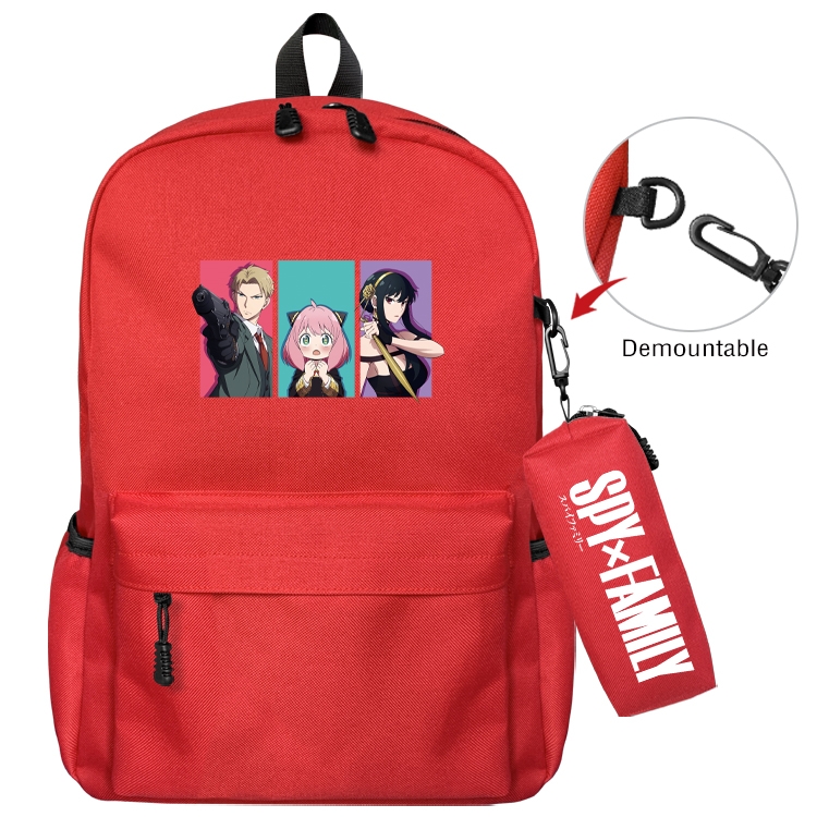 SPY×FAMILY Animation backpack schoolbag small pen bag set mother and child schoolbag 43X35X12CM