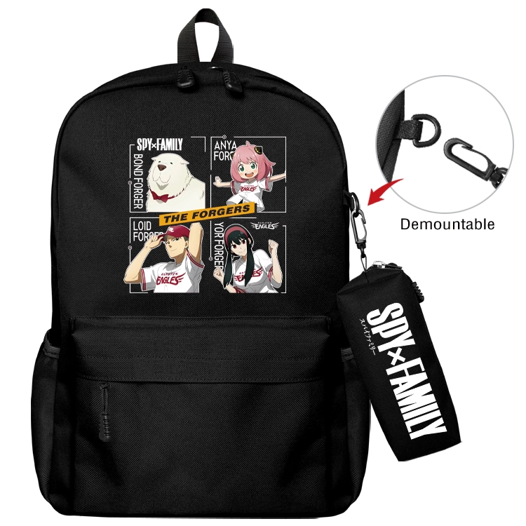 SPY×FAMILY Animation backpack schoolbag small pen bag set mother and child schoolbag 43X35X12CM