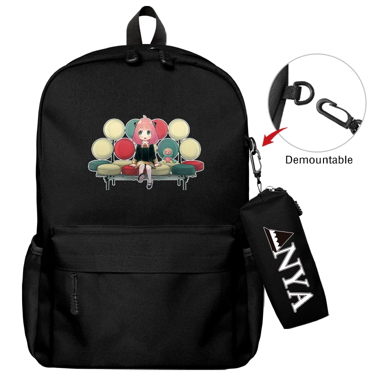 SPY×FAMILY Animation backpack schoolbag small pen bag set mother and child schoolbag 43X35X12CM