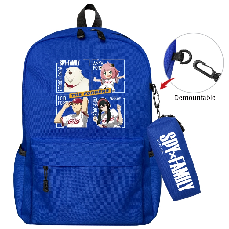 SPY×FAMILY Animation backpack schoolbag small pen bag set mother and child schoolbag 43X35X12CM