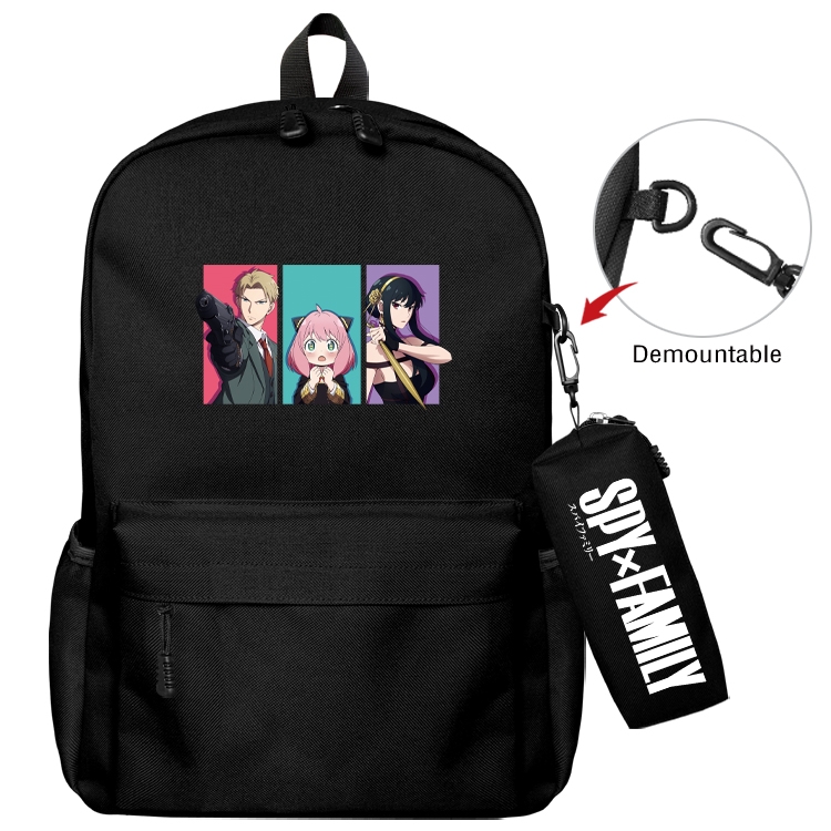 SPY×FAMILY Animation backpack schoolbag small pen bag set mother and child schoolbag 43X35X12CM