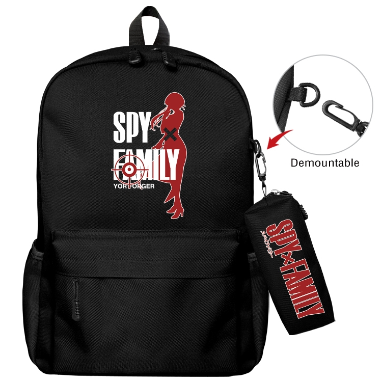 SPY×FAMILY Animation backpack schoolbag small pen bag set mother and child schoolbag 43X35X12CM