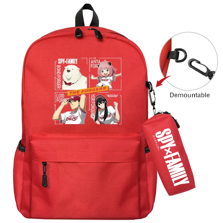 SPY×FAMILY Animation backpack schoolbag small pen bag set mother and child schoolbag 43X35X12CM