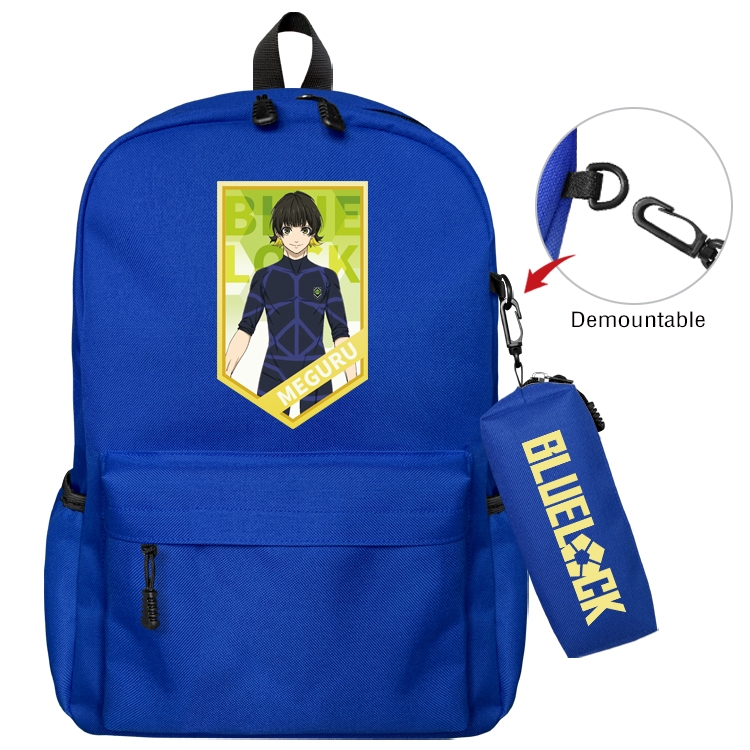 BLUE LOCK Animation backpack schoolbag small pen bag set mother and child schoolbag 43X35X12CM