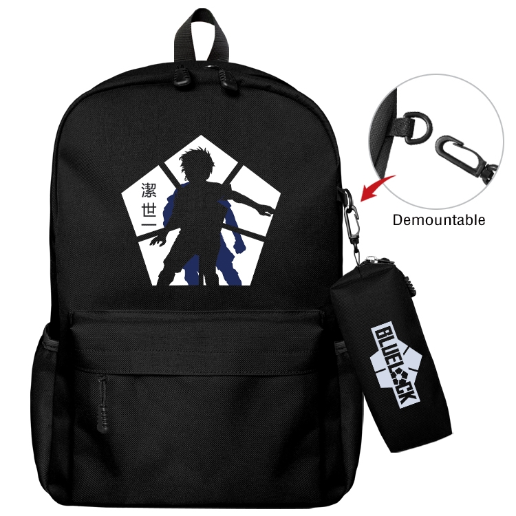 BLUE LOCK Animation backpack schoolbag small pen bag set mother and child schoolbag 43X35X12CM