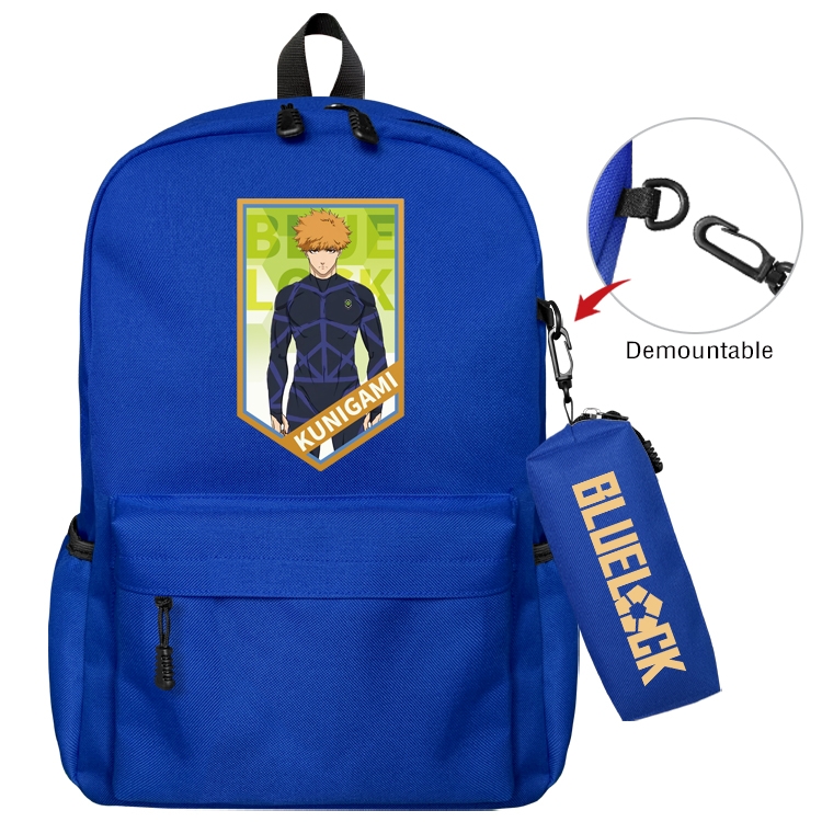 BLUE LOCK Animation backpack schoolbag small pen bag set mother and child schoolbag 43X35X12CM