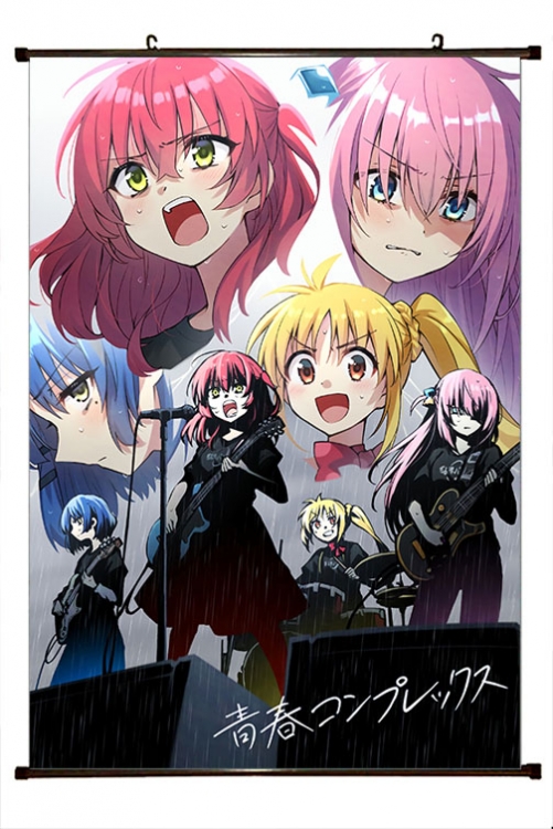 Lonely Rock Anime black Plastic rod Cloth painting Wall Scroll 60X90CM G5-15