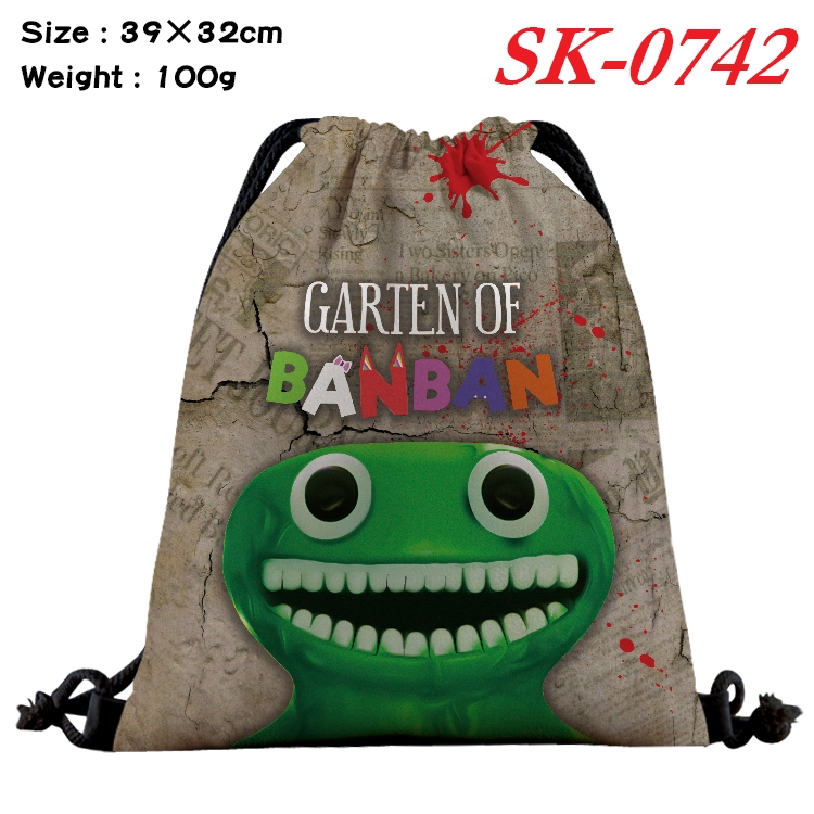 Garten of Banban cartoon Waterproof Nylon Full Color Drawstring Pocket 39x32cm SK-0742