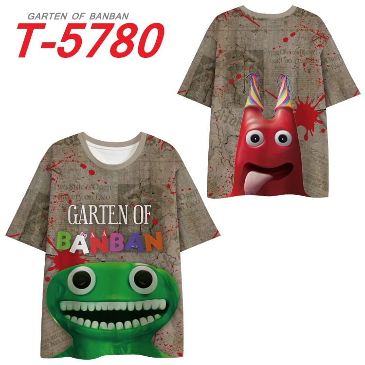 Garten of Banban Anime Full Color Milk Silk Short Sleeve T-Shirt from S to 6XL  T-5780