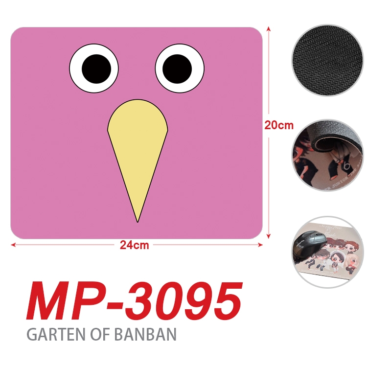 Garten of Banban Anime Full Color Printing Mouse Pad Unlocked 20X24cm price for 5 pcs MP-3095