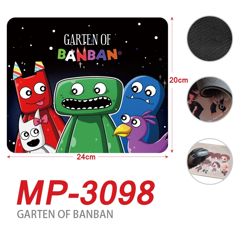 Garten of Banban Anime Full Color Printing Mouse Pad Unlocked 20X24cm price for 5 pcs MP-3098