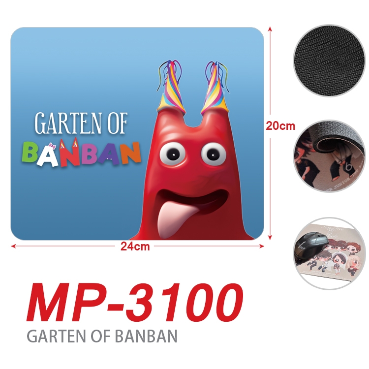 Garten of Banban Anime Full Color Printing Mouse Pad Unlocked 20X24cm price for 5 pcs  MP-3100