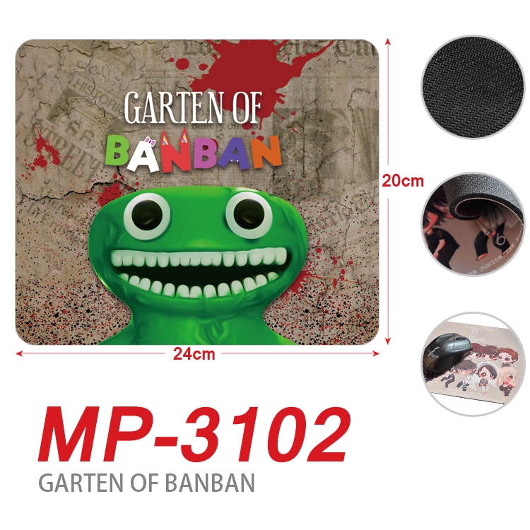 Garten of Banban Anime Full Color Printing Mouse Pad Unlocked 20X24cm price for 5 pcs  MP-3102