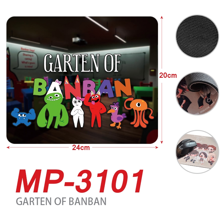 Garten of Banban Anime Full Color Printing Mouse Pad Unlocked 20X24cm price for 5 pcs MP-3101