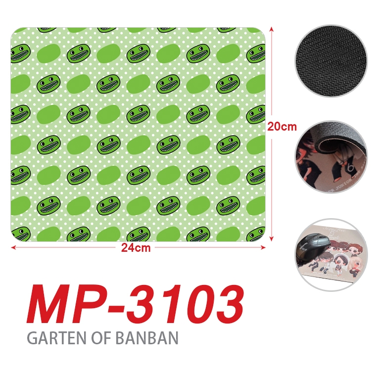 Garten of Banban Anime Full Color Printing Mouse Pad Unlocked 20X24cm price for 5 pcs  MP-3103