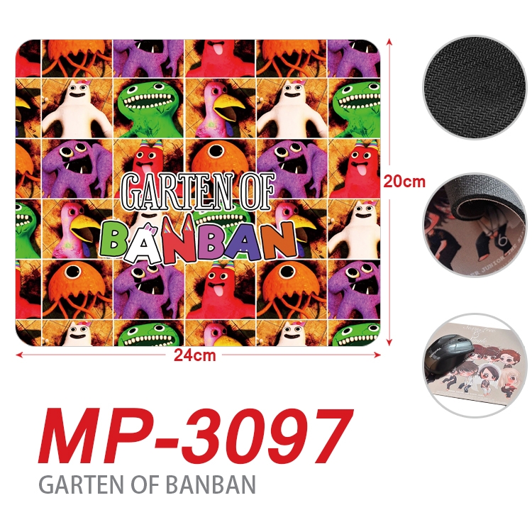 Garten of Banban Anime Full Color Printing Mouse Pad Unlocked 20X24cm price for 5 pcs MP-3097