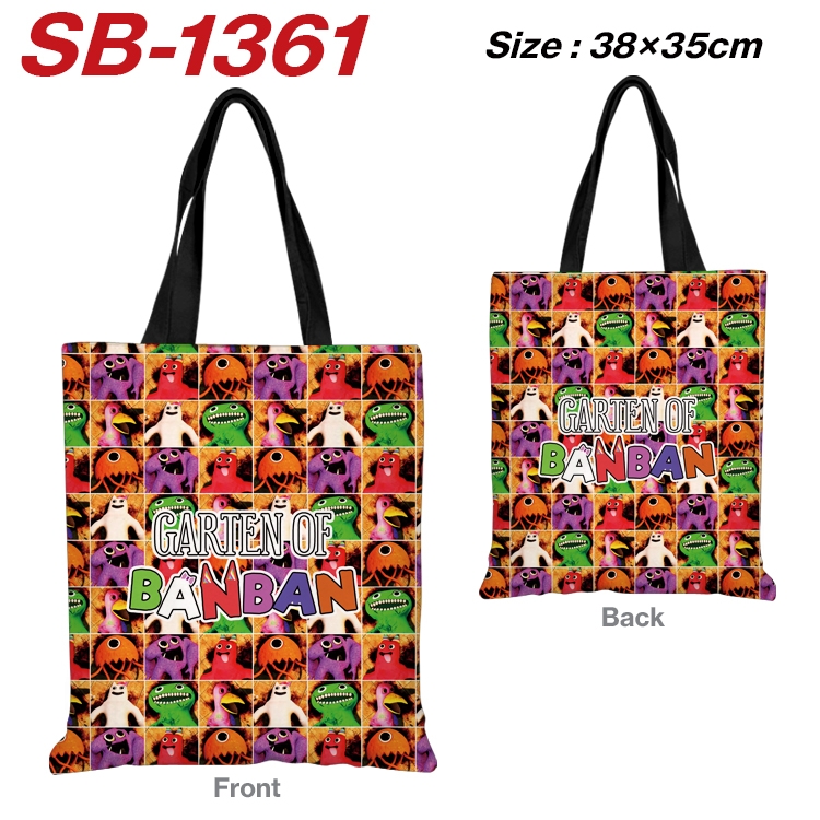 Garten of Banban Anime Canvas Handheld Shoulder Bag Handbag Shopping Bag 38X35CM SB-1361