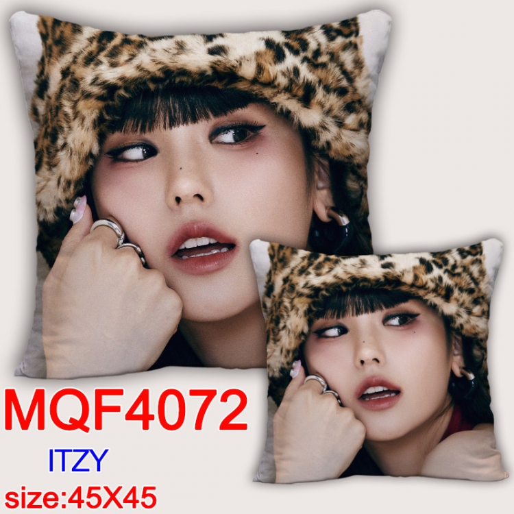 ITZY square full-color pillow cushion 45X45CM NO FILLING MQF-4072