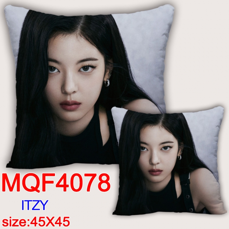 ITZY square full-color pillow cushion 45X45CM NO FILLING MQF-4078