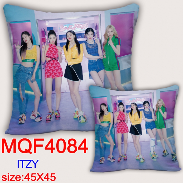 ITZY square full-color pillow cushion 45X45CM NO FILLING MQF-4084