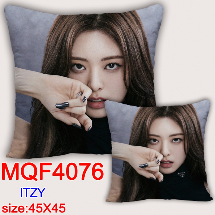 ITZY square full-color pillow cushion 45X45CM NO FILLING MQF-4076